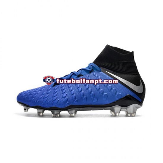 Azul Nike Hypervenom Phantom 3 Elite DF FG Chuteiras de futebol