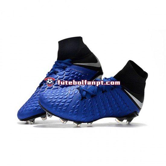 Azul Nike Hypervenom Phantom 3 Elite DF FG Chuteiras de futebol