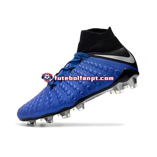 Azul Nike Hypervenom Phantom 3 Elite DF FG Chuteiras de futebol