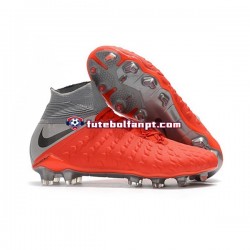 Vermelho Cinza Nike Hypervenom Phantom 3 Elite DF FG Chuteiras de futebol