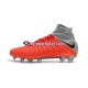 Vermelho Cinza Nike Hypervenom Phantom 3 Elite DF FG Chuteiras de futebol