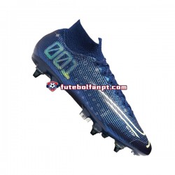 Azul Nike Mercurial Superfly VII Dreamspeed Elite SG Pro Chuteiras de futebol