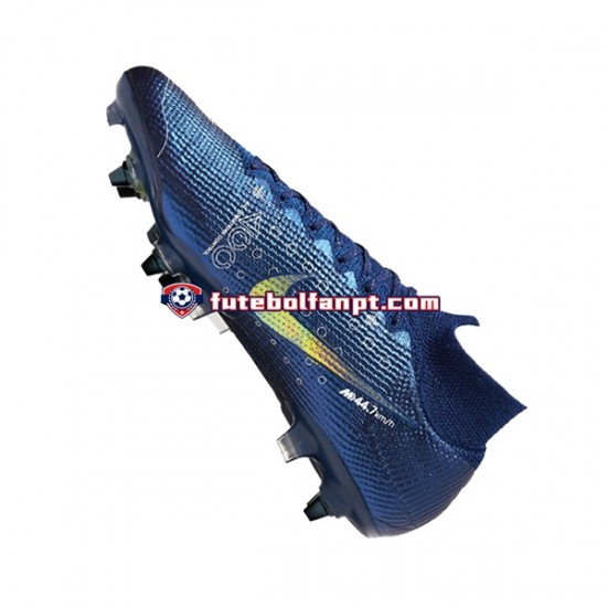 Azul Nike Mercurial Superfly VII Dreamspeed Elite SG Pro Chuteiras de futebol