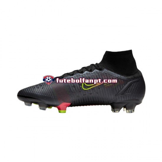 Preto Nike Mercurial Superfly VIII X Prism Elite FG Chuteiras de futebol