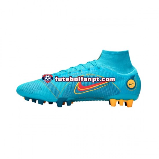 Azul Nike Mercurial Superfly VIII Blueprint Elite AG Chuteiras de futebol