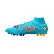 Azul Nike Mercurial Superfly VIII Blueprint Elite AG Chuteiras de futebol