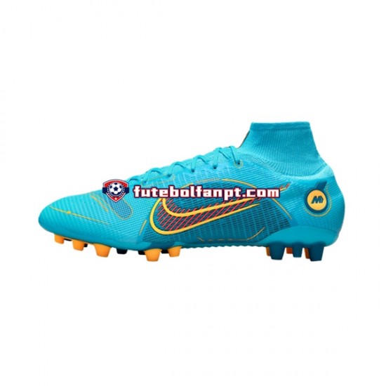 Azul Nike Mercurial Superfly VIII Blueprint Elite AG Chuteiras de futebol