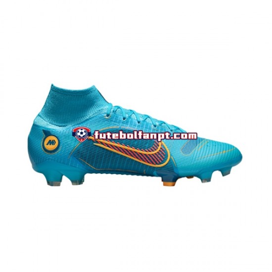 Azul Nike Mercurial Superfly VIII Blueprint Elite FG Chuteiras de futebol