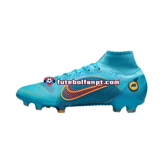 Azul Nike Mercurial Superfly VIII Blueprint Elite FG Chuteiras de futebol