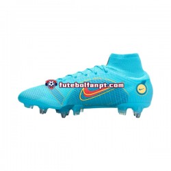 Azul Nike Mercurial Superfly VIII Blueprint Elite SG Pro AC Chuteiras de futebol