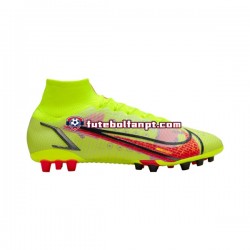 Vermelho Amarelo Nike Mercurial Superfly VIII Motivation Elite AG Chuteiras de futebol