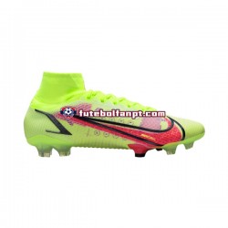 Vermelho Amarelo Nike Mercurial Superfly VIII Motivation Elite FG Chuteiras de futebol