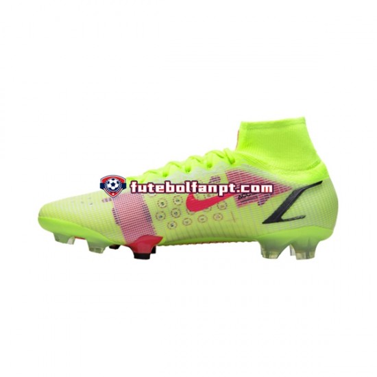 Vermelho Amarelo Nike Mercurial Superfly VIII Motivation Elite FG Chuteiras de futebol