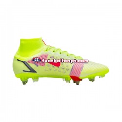 Vermelho Amarelo Nike Mercurial Superfly VIII Motivation Elite SG Pro AC Chuteiras de futebol