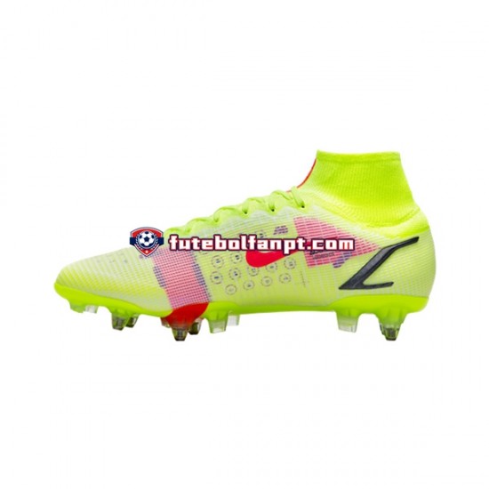 Vermelho Amarelo Nike Mercurial Superfly VIII Motivation Elite SG Pro AC Chuteiras de futebol