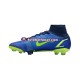 Azul Amarelo Nike Mercurial Superfly VIII Recharge Elite FG Chuteiras de futebol