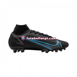 Preto Nike Mercurial Superfly VIII Renew Elite AG Chuteiras de futebol