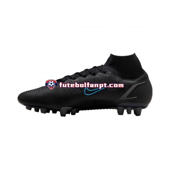 Preto Nike Mercurial Superfly VIII Renew Elite AG Chuteiras de futebol