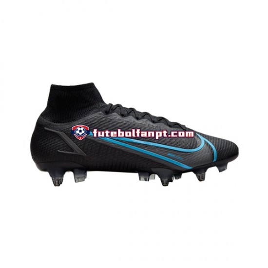 Preto Nike Mercurial Superfly VIII Renew Elite SG Pro AC Chuteiras de futebol