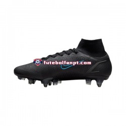 Preto Nike Mercurial Superfly VIII Renew Elite SG Pro AC Chuteiras de futebol