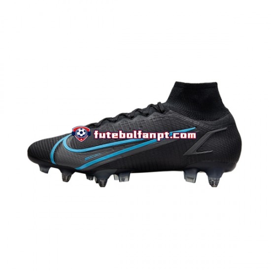 Preto Nike Mercurial Superfly VIII Renew Elite SG Pro AC Chuteiras de futebol