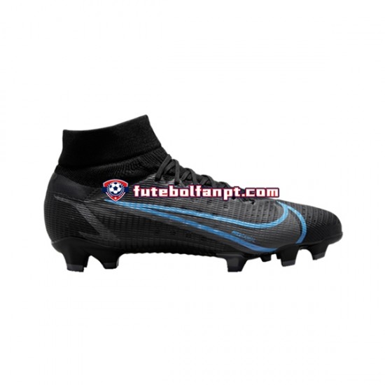 Preto Nike Mercurial Superfly VIII Renew Pro FG Chuteiras de futebol