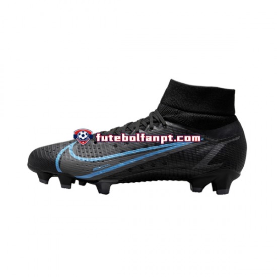 Preto Nike Mercurial Superfly VIII Renew Pro FG Chuteiras de futebol