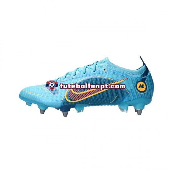 Azul Nike Mercurial Vapor XIV Blueprint PROMO Elite SG Pro Chuteiras de futebol