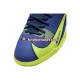 Azul Amarelo Nike Mercurial Vapor XIV Recharge Academy IC Chuteiras de futebol