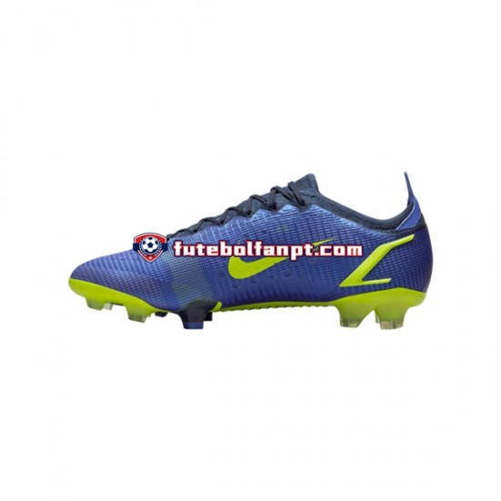 Azul Amarelo Nike Mercurial Vapor XIV Recharge Elite FG Chuteiras de futebol