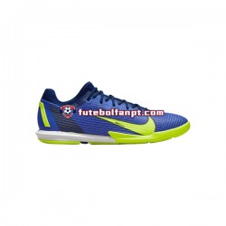 Azul Amarelo Nike Mercurial Zoom Vapor XIV Recharge Pro IC Chuteiras de futebol