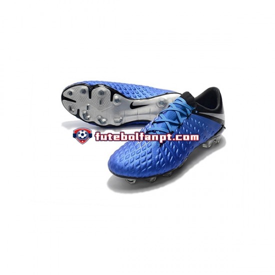 Azul Preto Nike Neymar HyperVenom Phantom 3 Elite FG Chuteiras de futebol