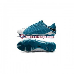 Azul Branco Nike Neymar HyperVenom Phantom 3 Elite FG Chuteiras de futebol