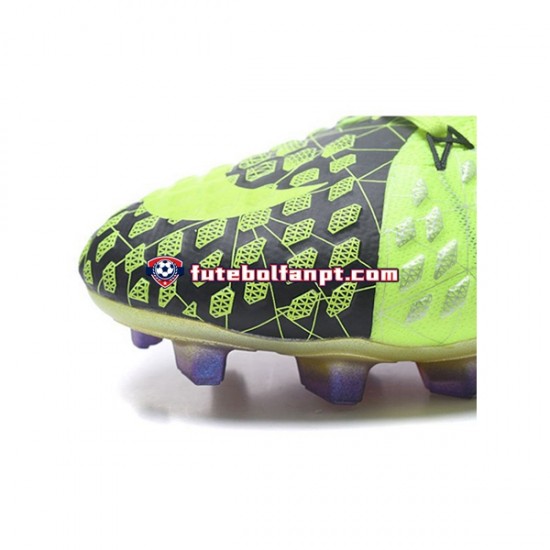 Verde Preto Nike Neymar HyperVenom Phantom 3 Elite FG Chuteiras de futebol