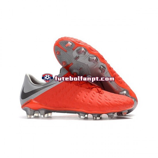 Vermelho Branco Nike Neymar HyperVenom Phantom 3 Elite FG Chuteiras de futebol