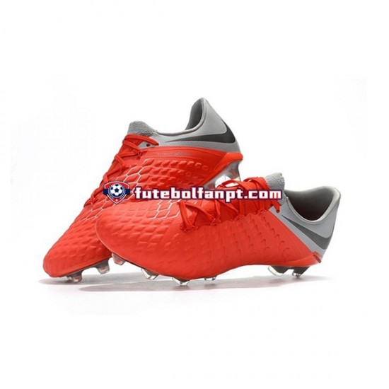 Vermelho Branco Nike Neymar HyperVenom Phantom 3 Elite FG Chuteiras de futebol