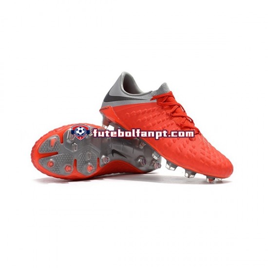 Vermelho Branco Nike Neymar HyperVenom Phantom 3 Elite FG Chuteiras de futebol