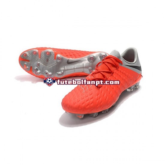 Vermelho Branco Nike Neymar HyperVenom Phantom 3 Elite FG Chuteiras de futebol