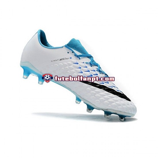 Azul Branco Nike Neymar HyperVenom Phantom 3 Elite FG Chuteiras de futebol