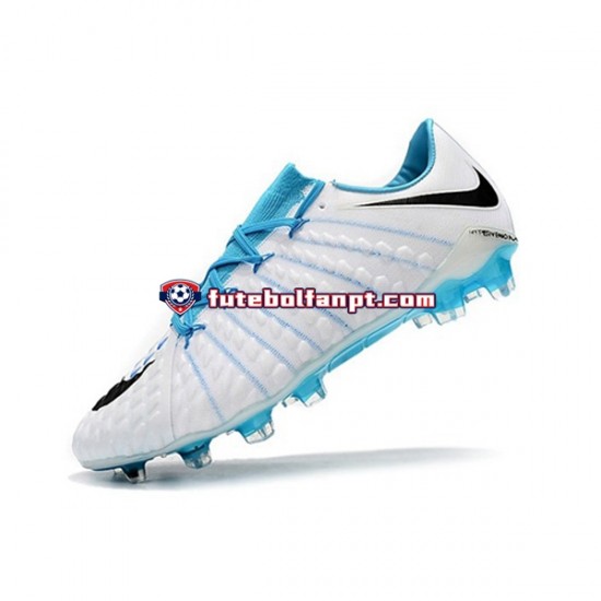 Azul Branco Nike Neymar HyperVenom Phantom 3 Elite FG Chuteiras de futebol