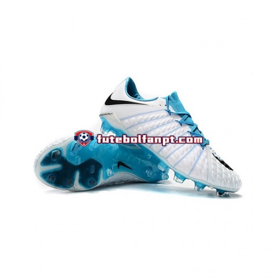 Azul Branco Nike Neymar HyperVenom Phantom 3 Elite FG Chuteiras de futebol