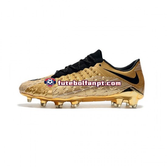 Amarelo Preto Nike Neymar HyperVenom Phantom 3 Elite FG Chuteiras de futebol