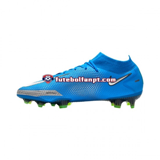 Azul Nike Phantom GT Spectrum Elite DF FG Chuteiras de futebol