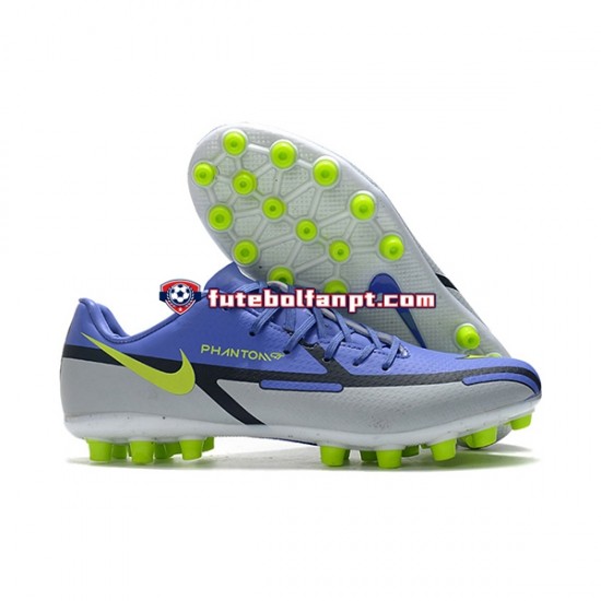 Azul Branco Verde Nike Phantom GT2 AG Chuteiras de futebol