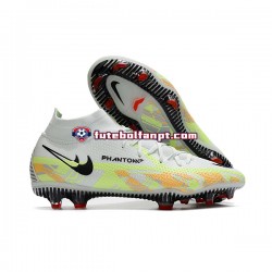 Laranja Branco Verde Nike Phantom GT2 Dynamic Fit Elite FG Chuteiras de futebol