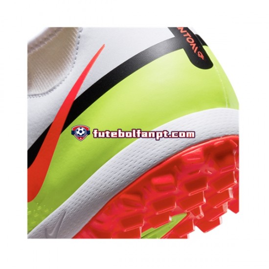 Vermelho Branco Nike Phantom GT2 Motivation Academy DF TF Chuteiras de futebol