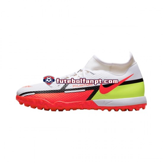 Vermelho Branco Nike Phantom GT2 Motivation Academy DF TF Chuteiras de futebol