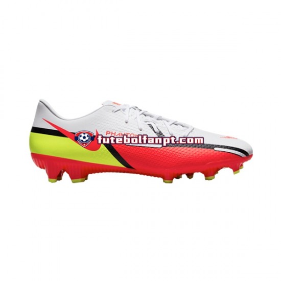 Vermelho Branco Nike Phantom GT2 Motivation Academy FGMG Chuteiras de futebol