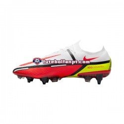 Vermelho Amarelo Branco Nike Phantom GT2 Motivation Elite SG Pro AC Chuteiras de futebol