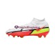 Vermelho Branco Nike Phantom GT2 Motivation Pro DF FG Chuteiras de futebol